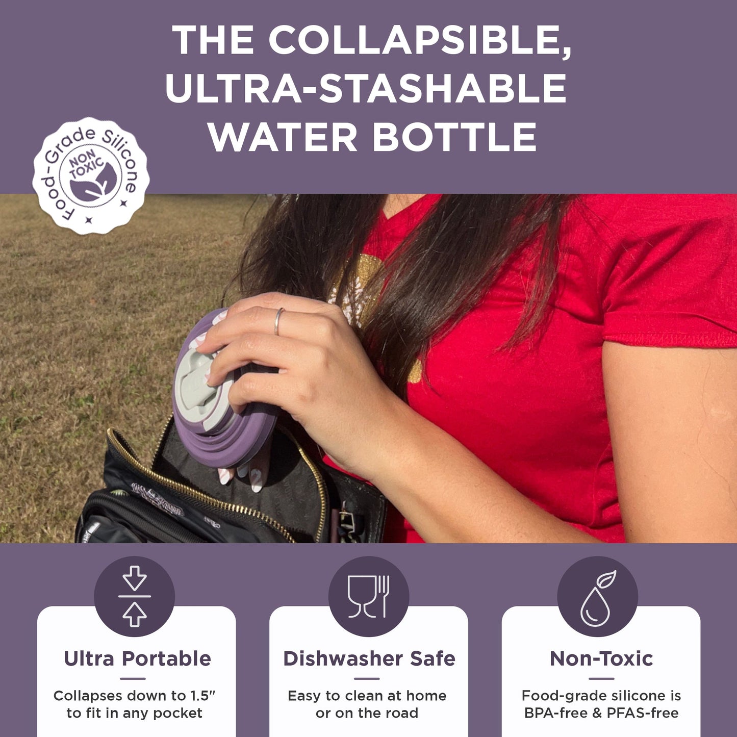 Collapsible Water Bottle | 25oz - Concordia Style Boutique
