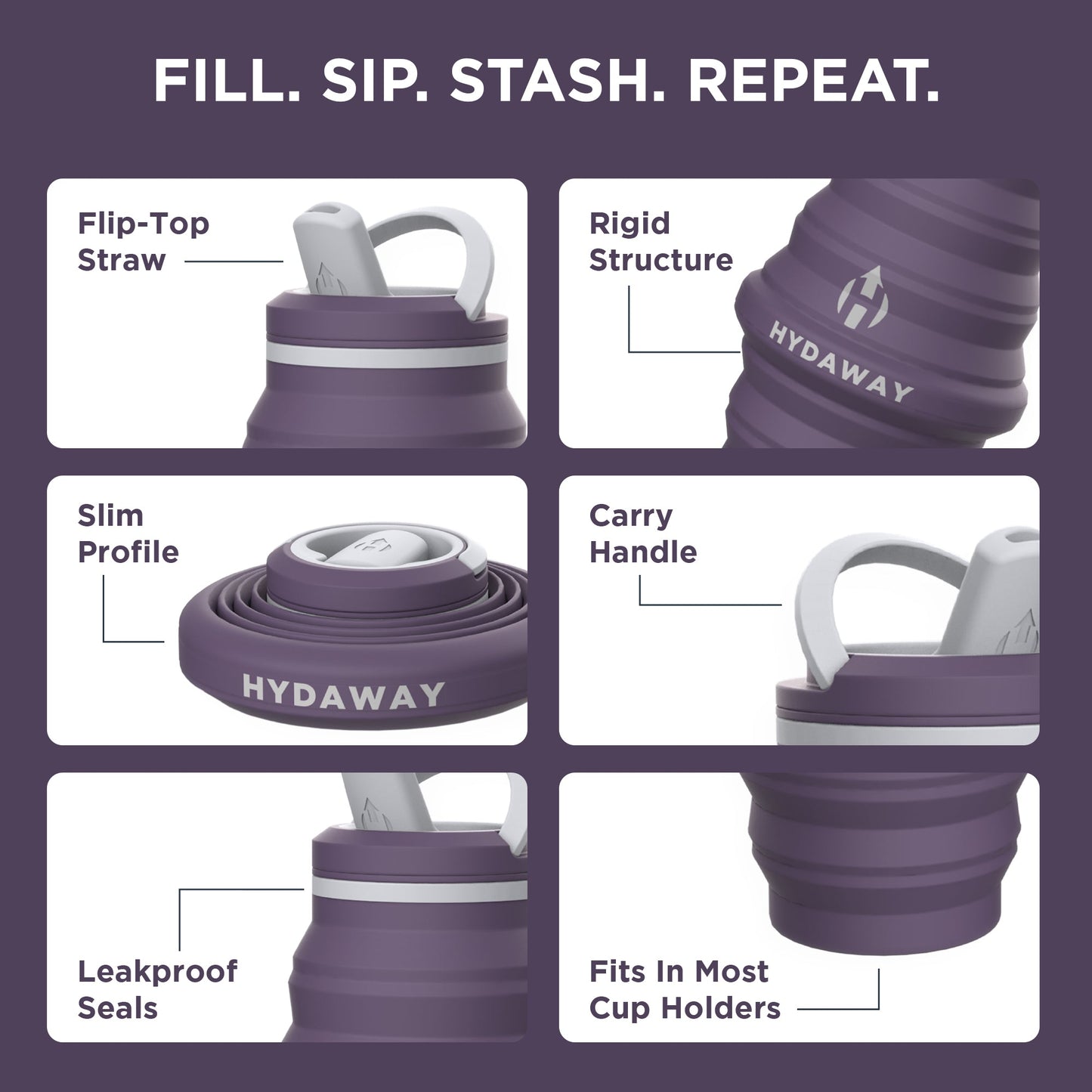 Collapsible Water Bottle | 25oz - Concordia Style Boutique