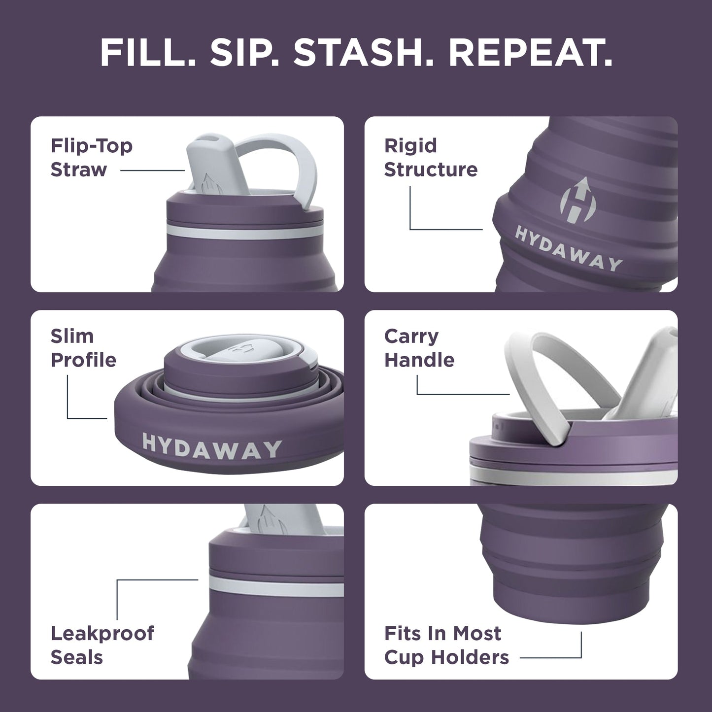 Collapsible Water Bottle | 17oz - Concordia Style Boutique