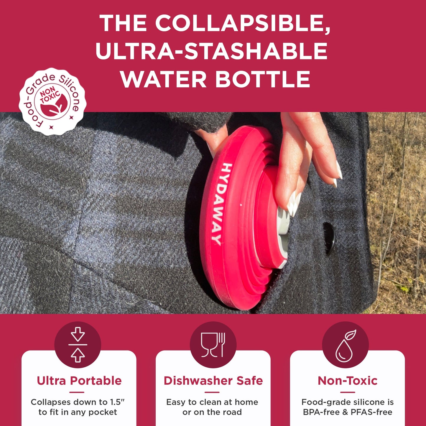 Collapsible Water Bottle | 25oz - Concordia Style Boutique