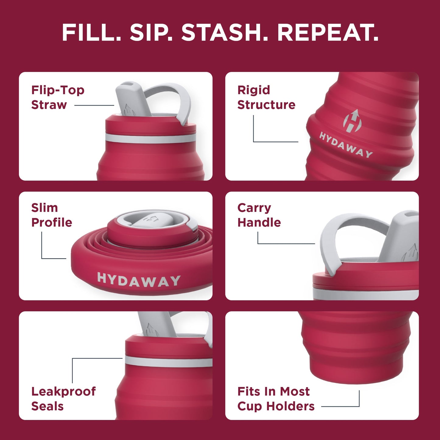 Collapsible Water Bottle | 25oz - Concordia Style Boutique