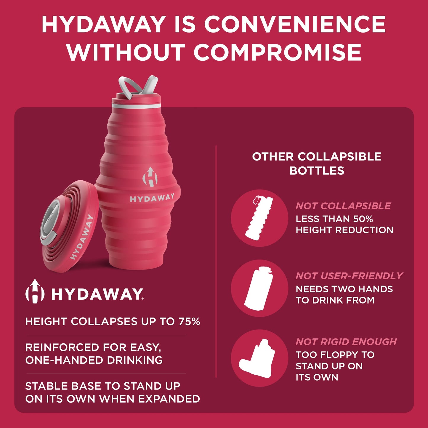 Collapsible Water Bottle | 25oz - Concordia Style Boutique