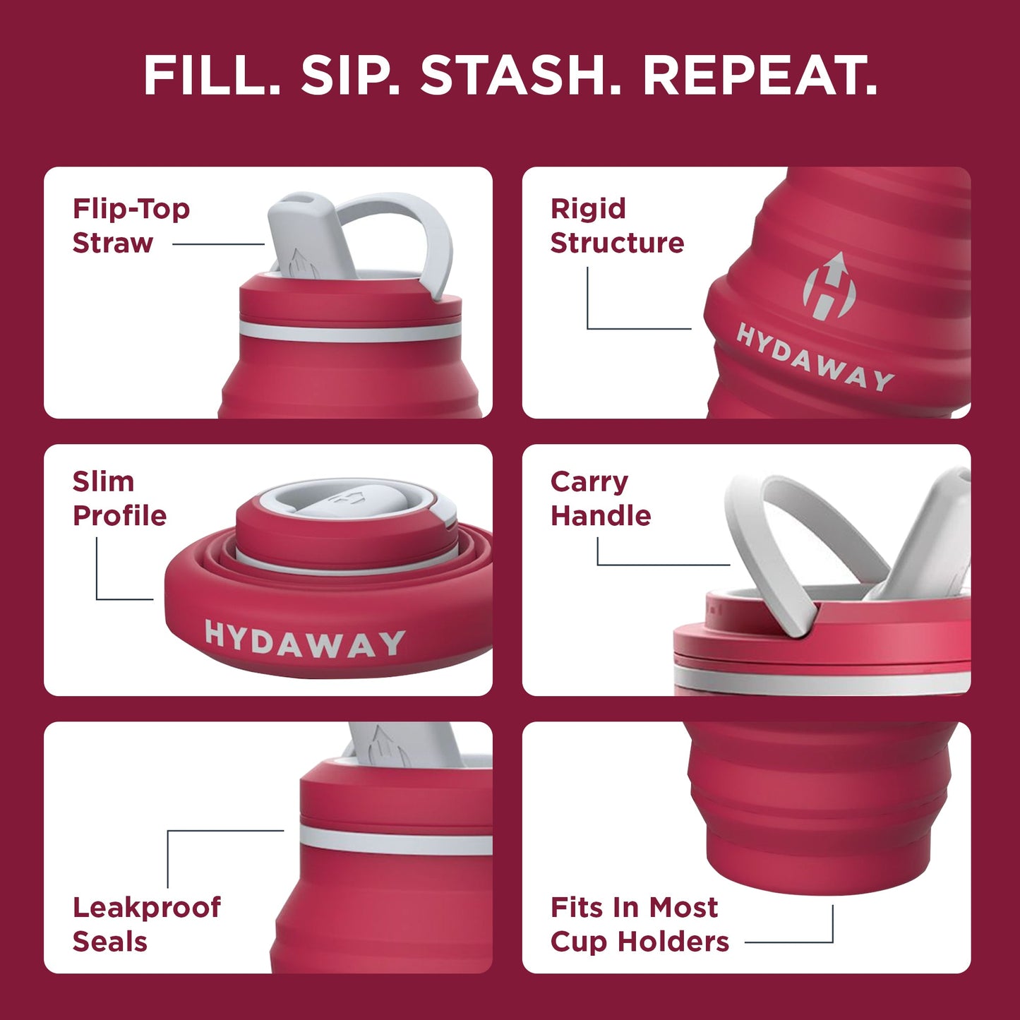 Collapsible Water Bottle | 17oz - Concordia Style Boutique