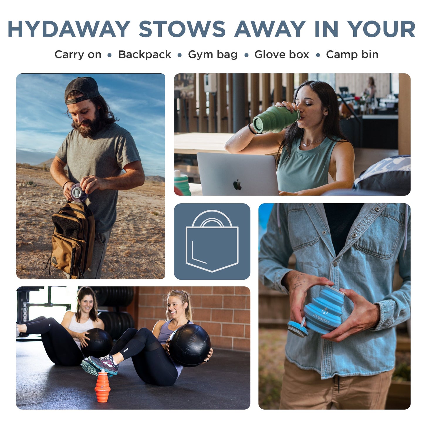 Collapsible Water Bottle | 25oz - Concordia Style Boutique
