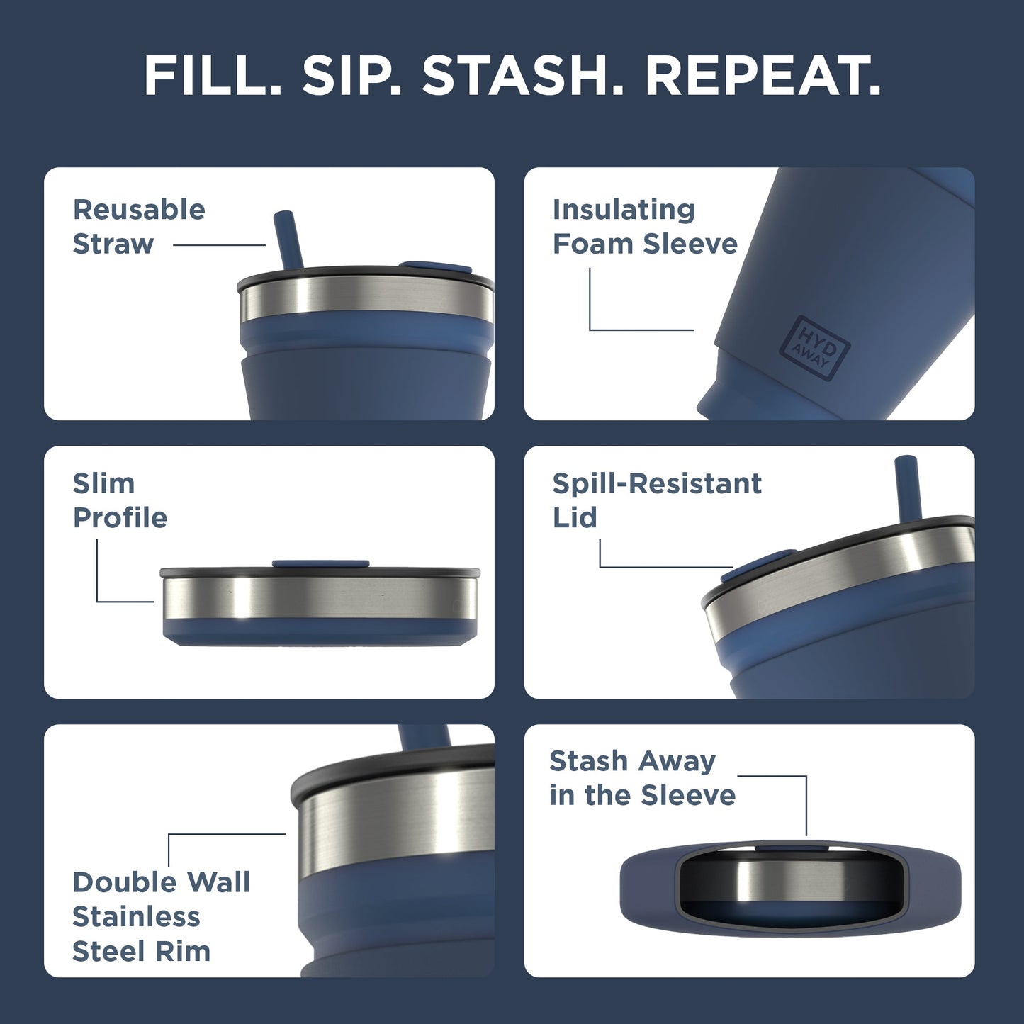 Collapsible Insulated Drink Tumbler - Concordia Style Boutique
