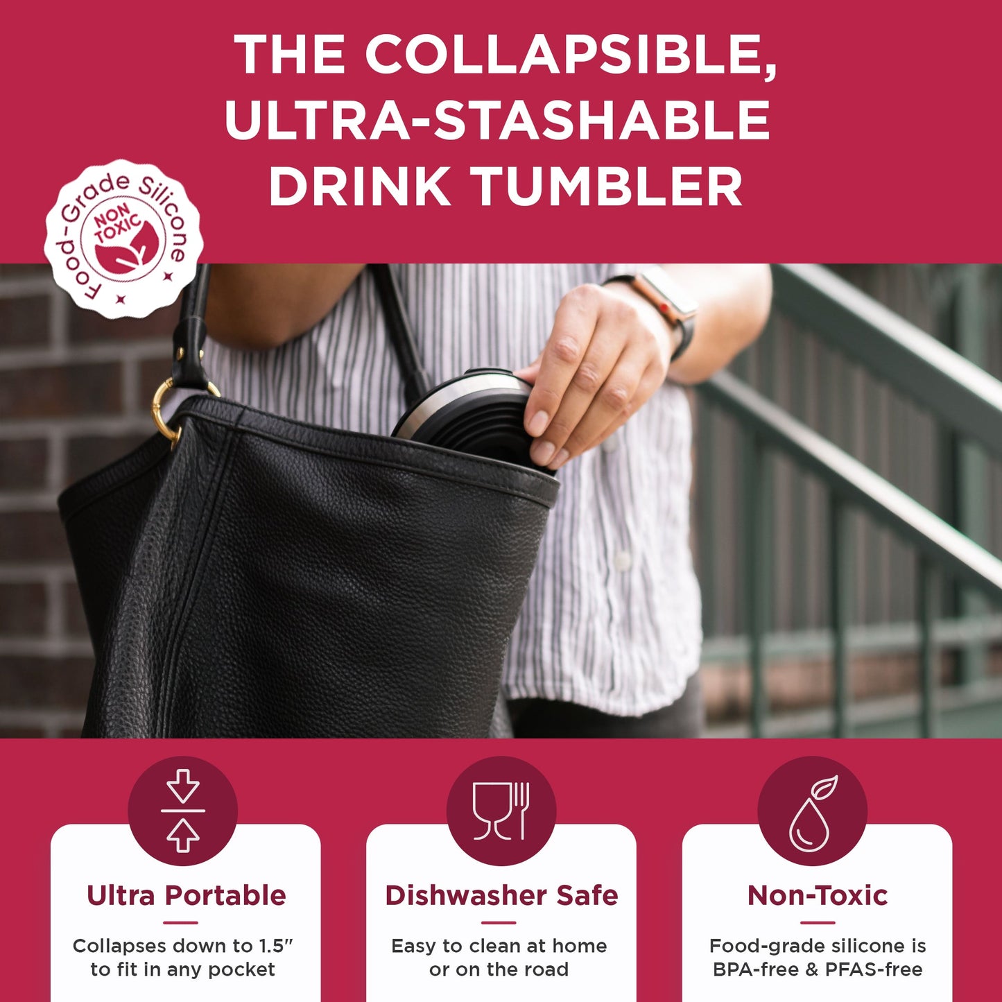 Collapsible Insulated Drink Tumbler - Concordia Style Boutique