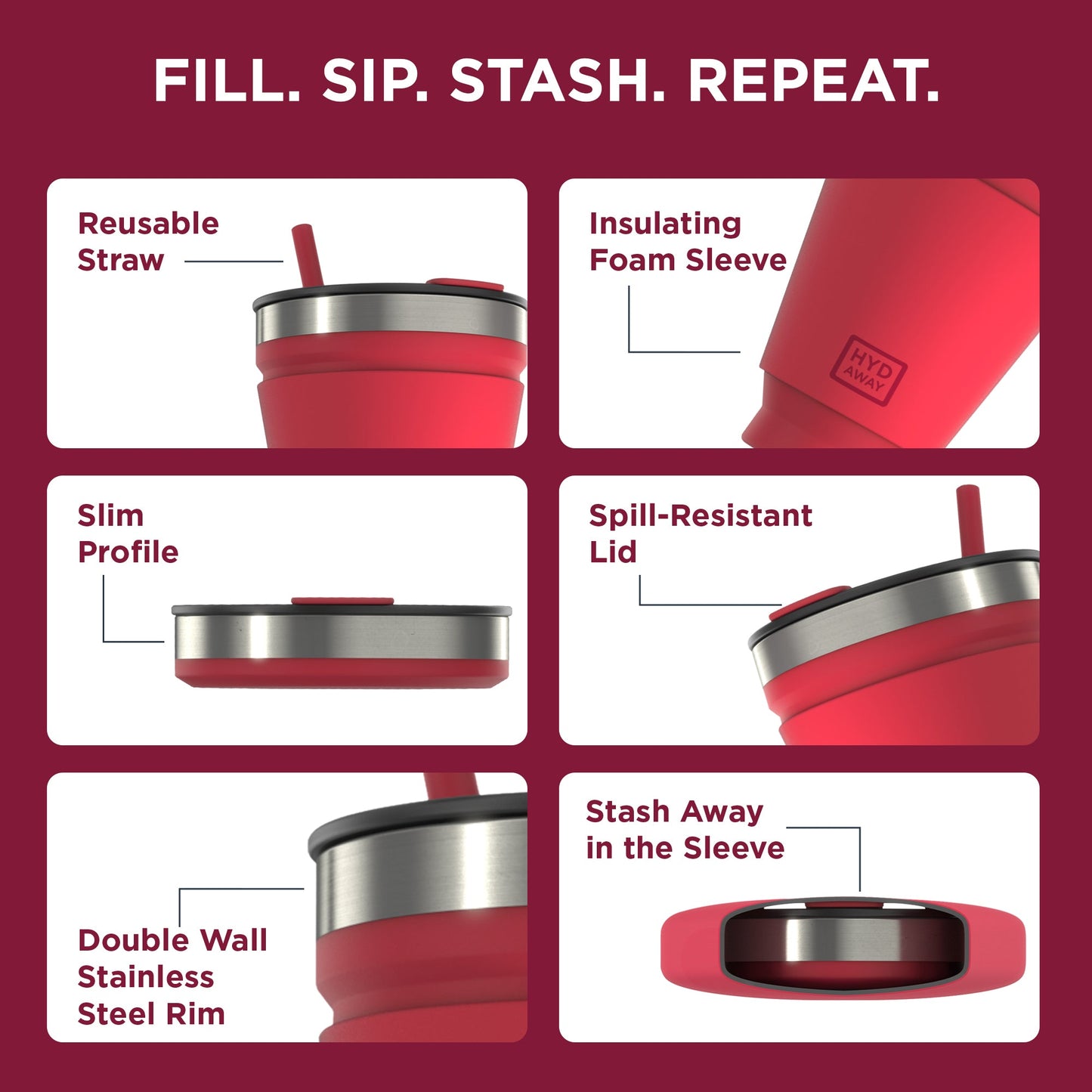 Collapsible Insulated Drink Tumbler - Concordia Style Boutique