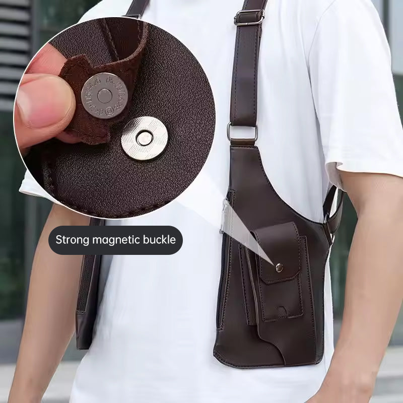 Double shoulder straps style leather harness bag - Premium harness bag from Concordia Style Boutique - Just $25.98! Shop now at Concordia Style Boutique
