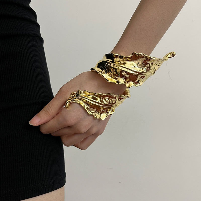 Retro gold leaf spiral bracelet - Premium Bracelet from Concordia Style Boutique - Just $18.28! Shop now at Concordia Style Boutique