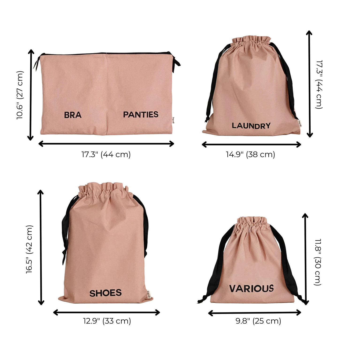 BA Travel Set, 8-pack Pink/Blush - Concordia Style Boutique
