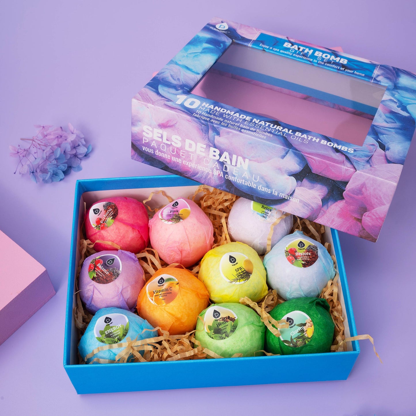 10 Pcs of Handmade, Natural and Organic Bath Bombs - Concordia Style Boutique
