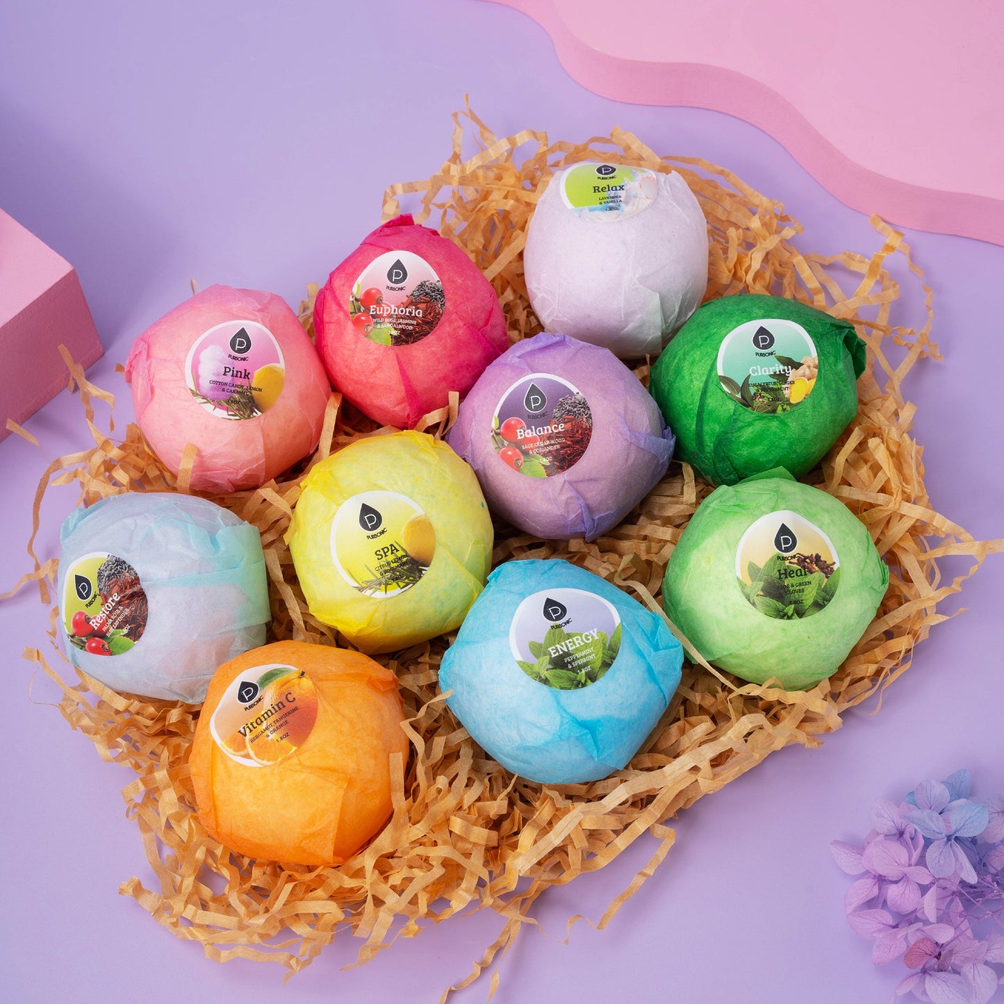 10 Pcs of Handmade, Natural and Organic Bath Bombs - Concordia Style Boutique