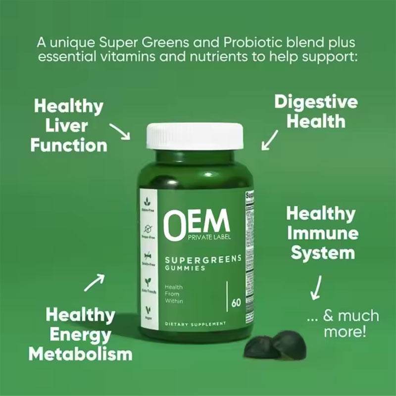 Vegetarian Chlorophyll Gummies - Super Green Vitamin Gummies - Concordia Style Boutique