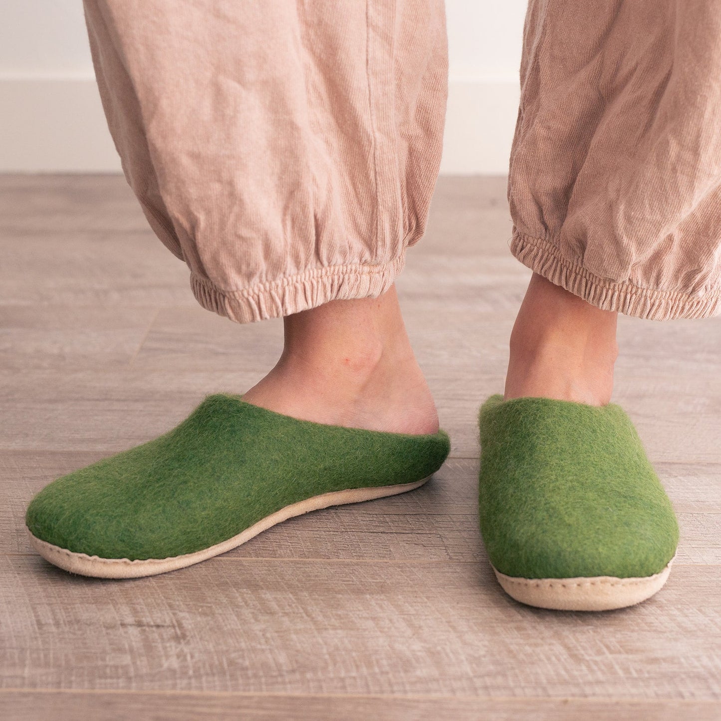 Forest Green | Luxury Organic Merino Wool Slippers - Concordia Style Boutique