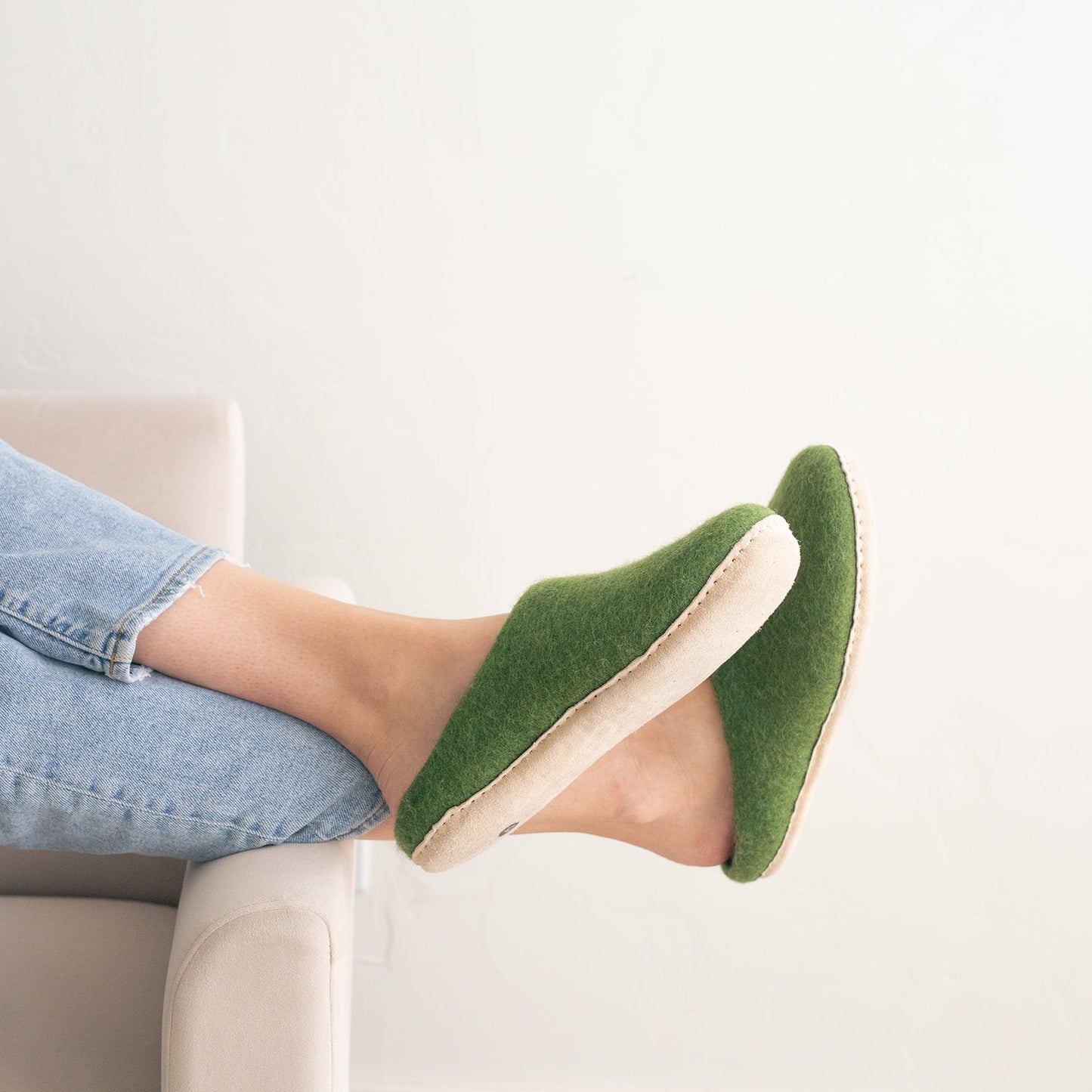 Forest Green | Luxury Organic Merino Wool Slippers - Concordia Style Boutique