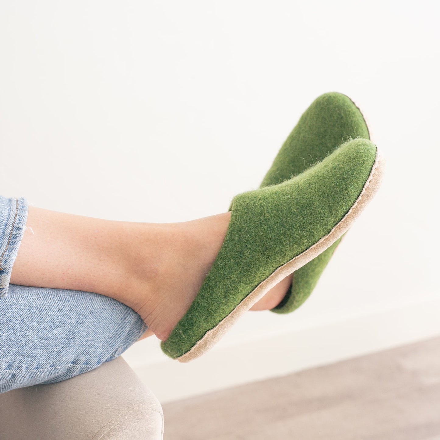 Forest Green | Luxury Organic Merino Wool Slippers - Concordia Style Boutique