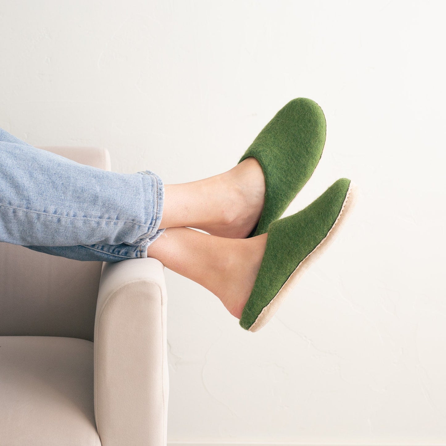 Forest Green | Luxury Organic Merino Wool Slippers - Concordia Style Boutique
