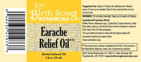 Herbal Ear Oil, Natural Ear Drops, Blended with Garlic and Mullein Flowers, for Swimmers and Wax Removal 1 oz. - Concordia Style Boutique