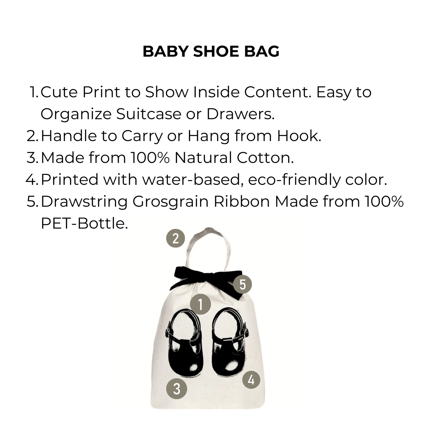 Baby Shoe Bag, Cream - Concordia Style Boutique
