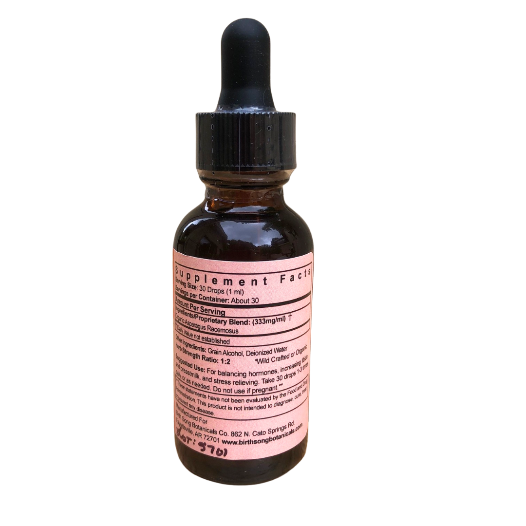 Shatavari Root Tincture Herbal Supplement for Lactation and Hormone Harmony In Women 1 oz. - Concordia Style Boutique