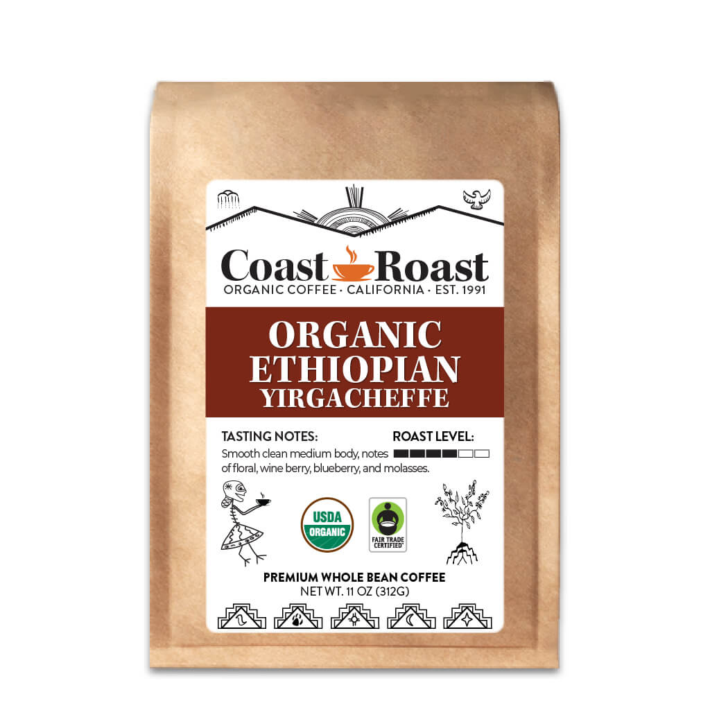Organic Ethiopian Yirgacheffe Medium-Dark Whole Bean Coffee - Concordia Style Boutique