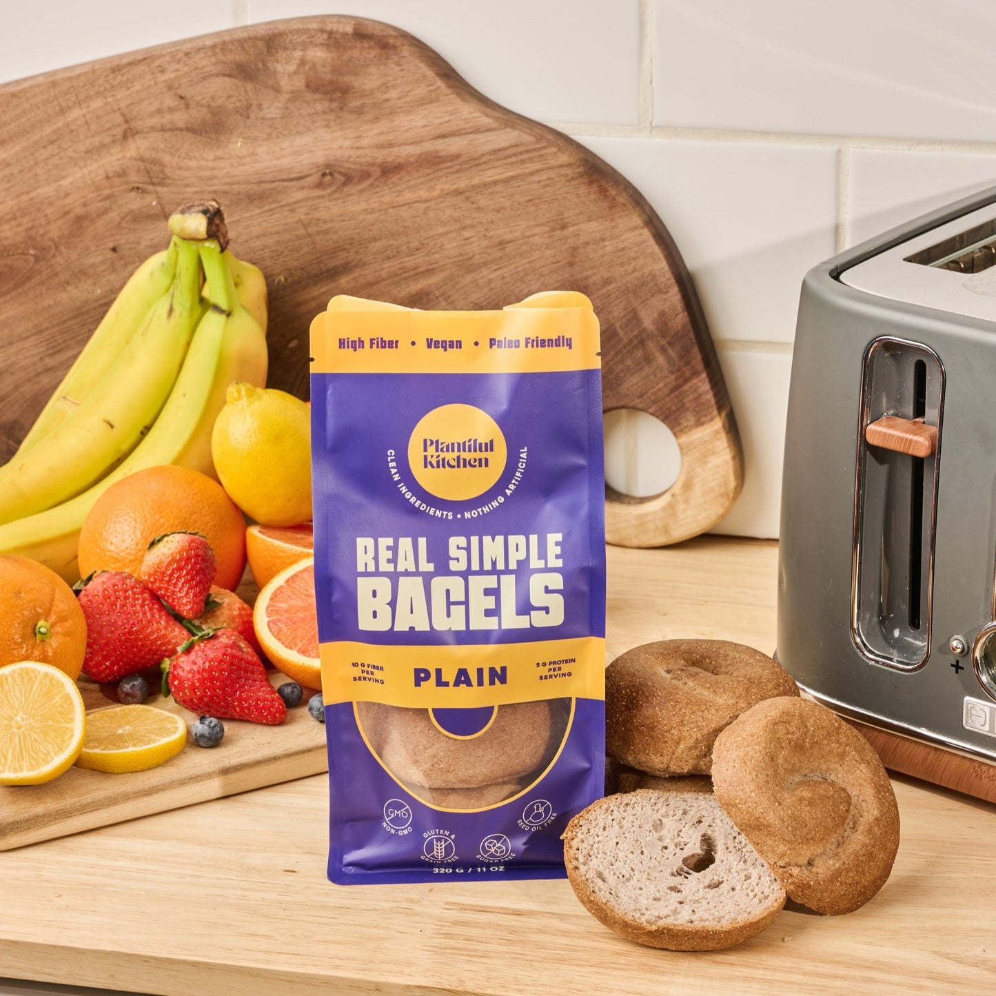 Real Simple Plain Bagels | Gluten Free & Plant Based | 3 x 4-pack - Concordia Style Boutique