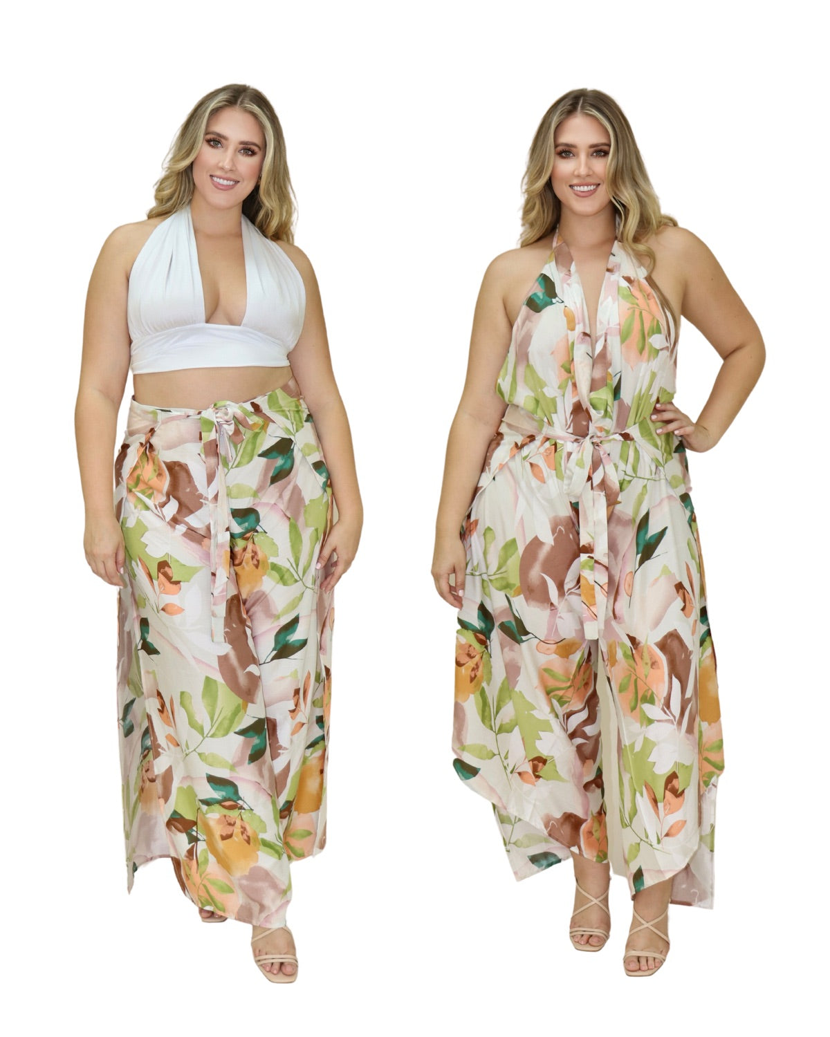 Pant to Jumpsuit - Peach Floral - Concordia Style Boutique