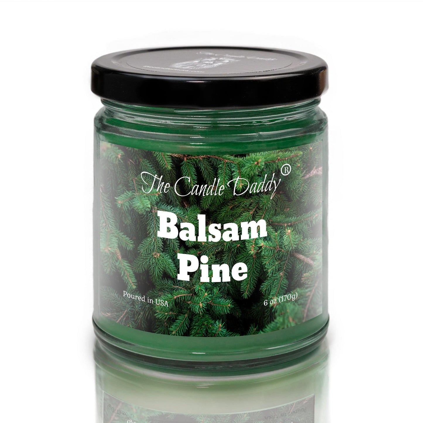 Balsam Pine - Refreshing Christmas Tree Scented - Holiday 6 Oz Jar Candle - 40 Hour Burn Time