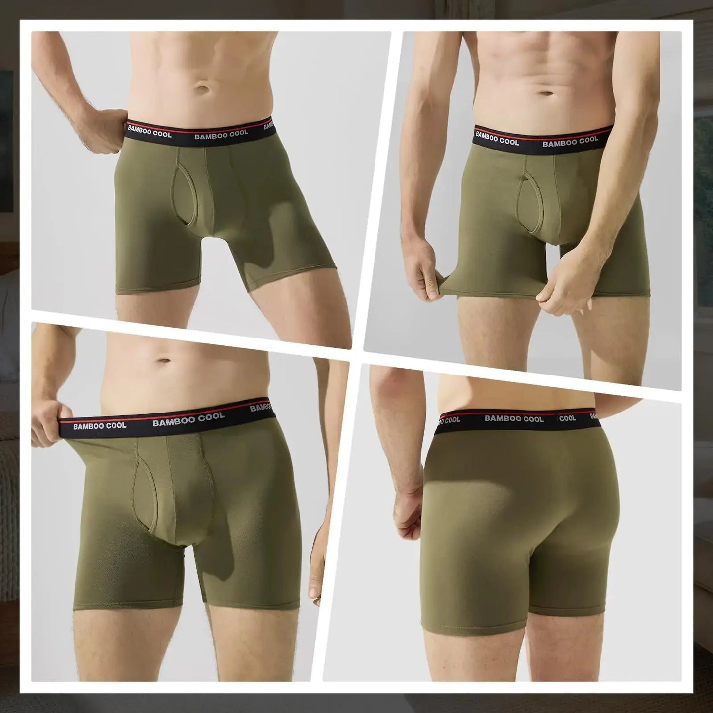 Bamboo Cool Men's Boxer Briefs with 3D Pouch – 4-Pack - Concordia Style Boutique
