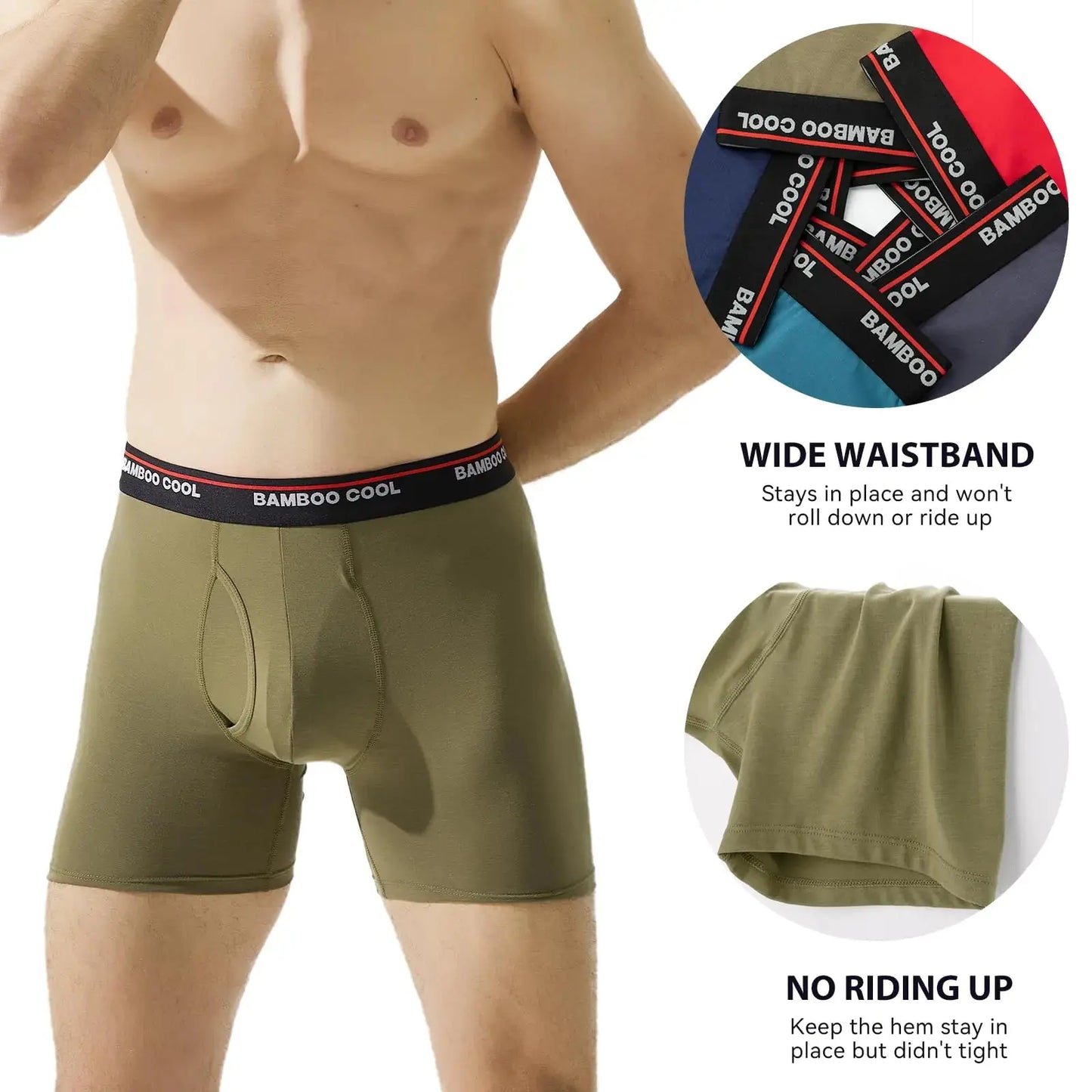 Bamboo Cool Men's Boxer Briefs with 3D Pouch – 4-Pack - Concordia Style Boutique