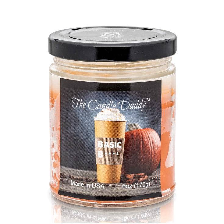 Basic Bitch - Funny Pumpkin Spice Latte Jar Candle 6 Ounce - 40 Hour Burn