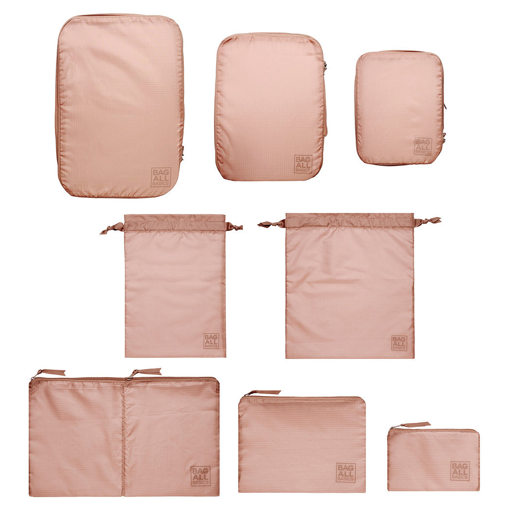 Compression Cubes & Packing Bags Set, 8-pack, Pink/Blush - Concordia Style Boutique