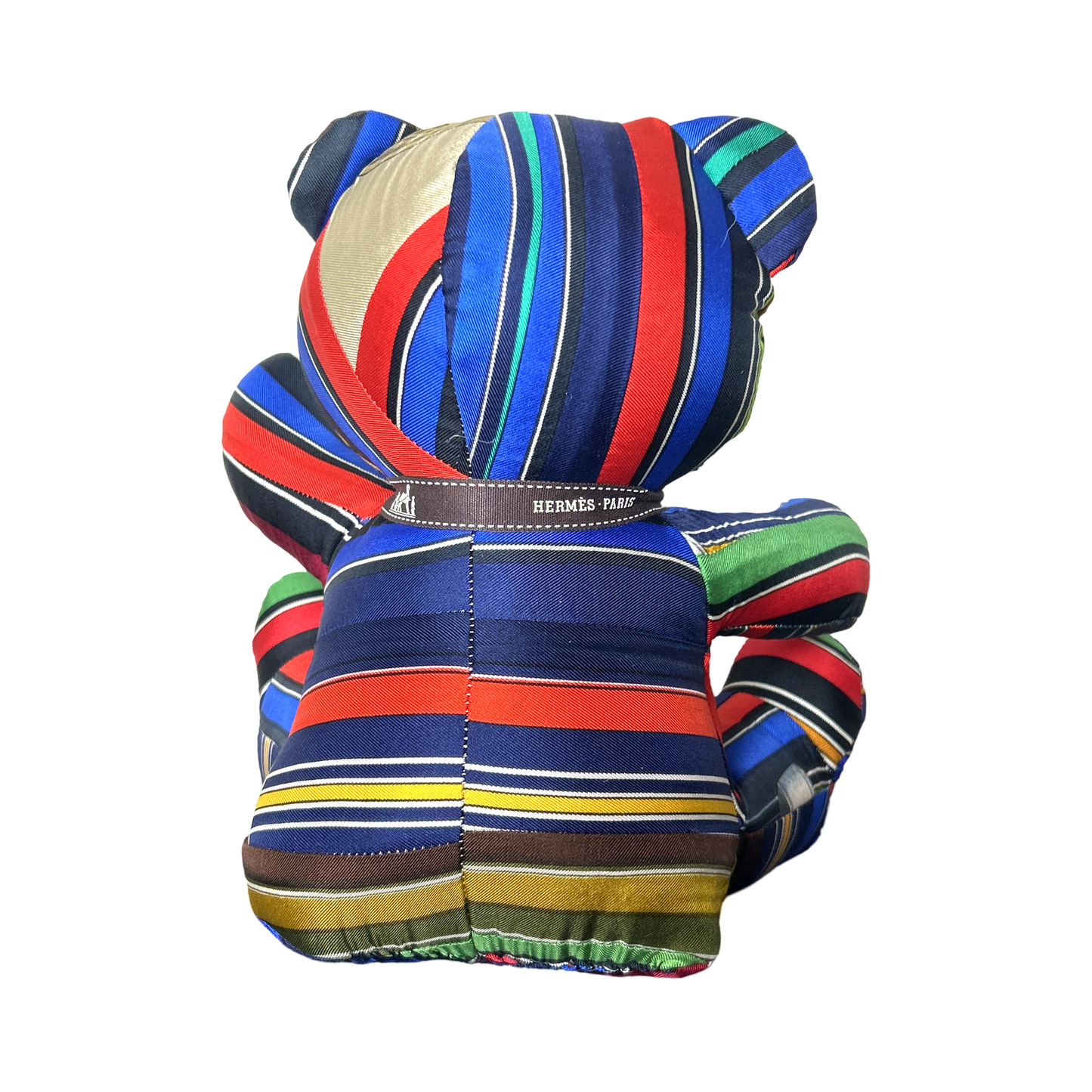 Couvertures et Tenues du Jour Vintage Silk Scarf Patchwork Teddy Bear