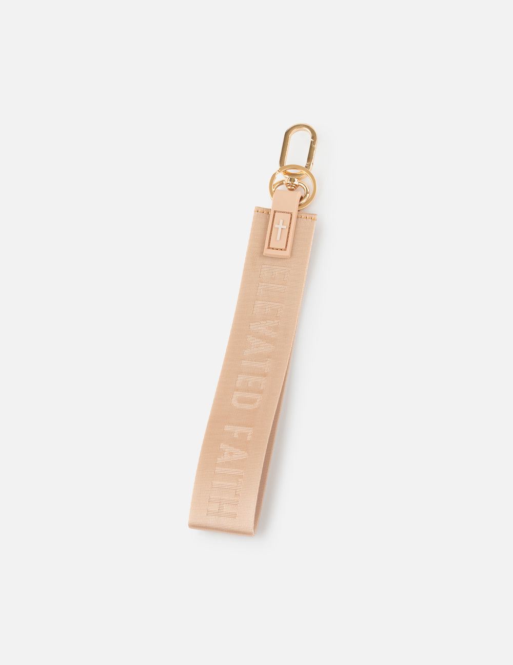 Beige Oversized Logo Keychain - Concordia Style Boutique