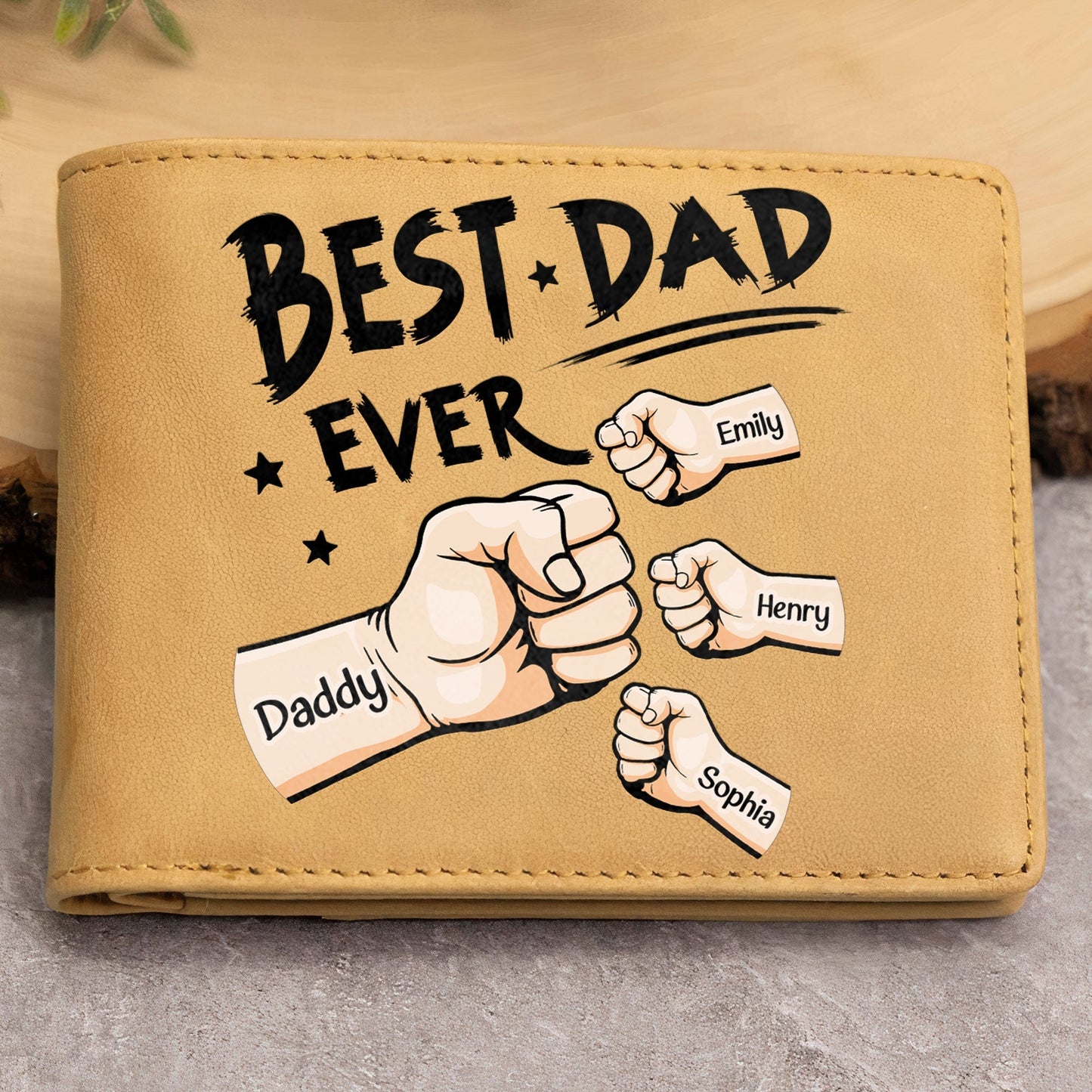 Personalized Leather Wallet - "Best Dad Ever" - Personalized Gift - Premium Leather Wallet from Concordia Style Boutique - Just $31.02! Shop now at Concordia Style Boutique