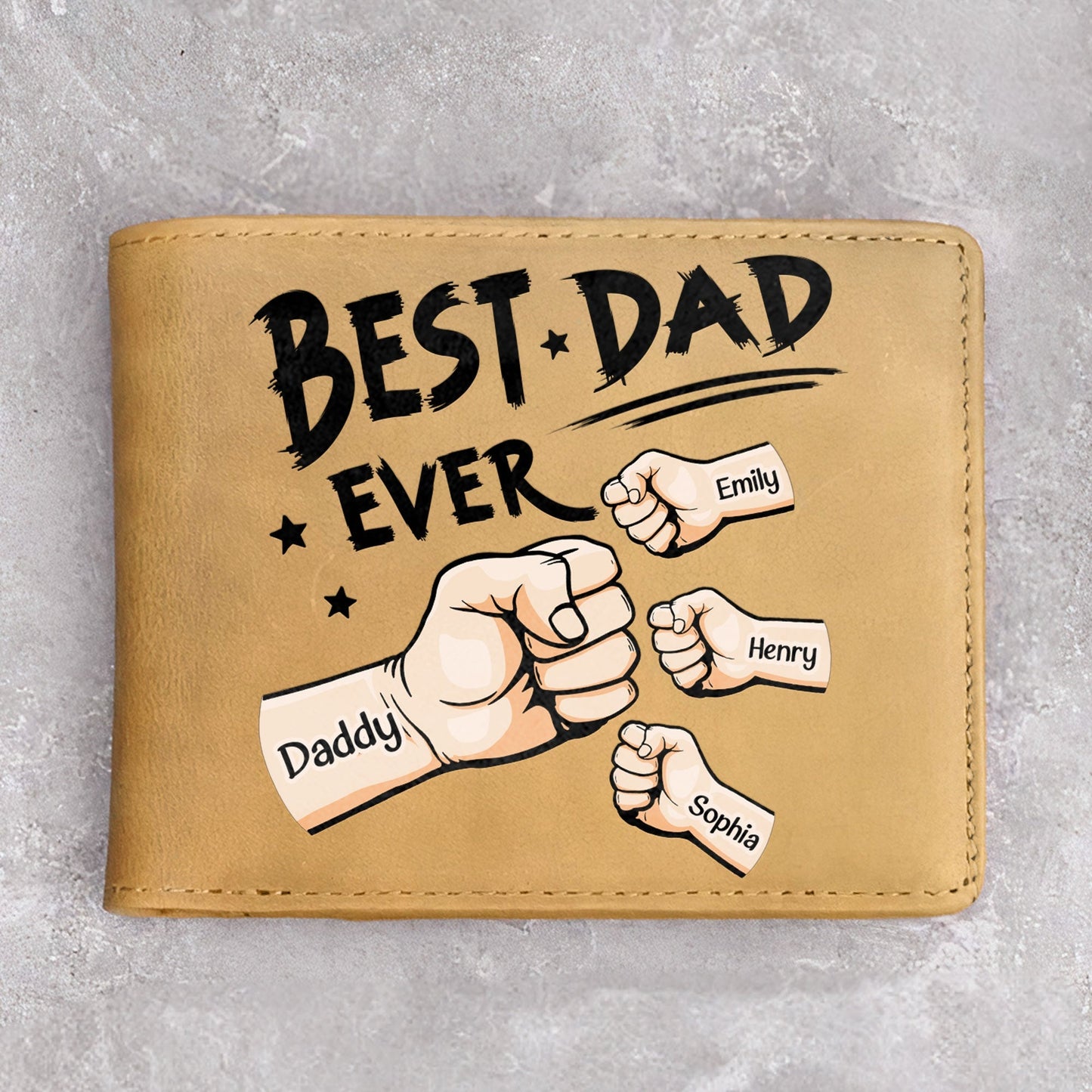 Personalized Leather Wallet - "Best Dad Ever" - Personalized Gift - Premium Leather Wallet from Concordia Style Boutique - Just $31.02! Shop now at Concordia Style Boutique