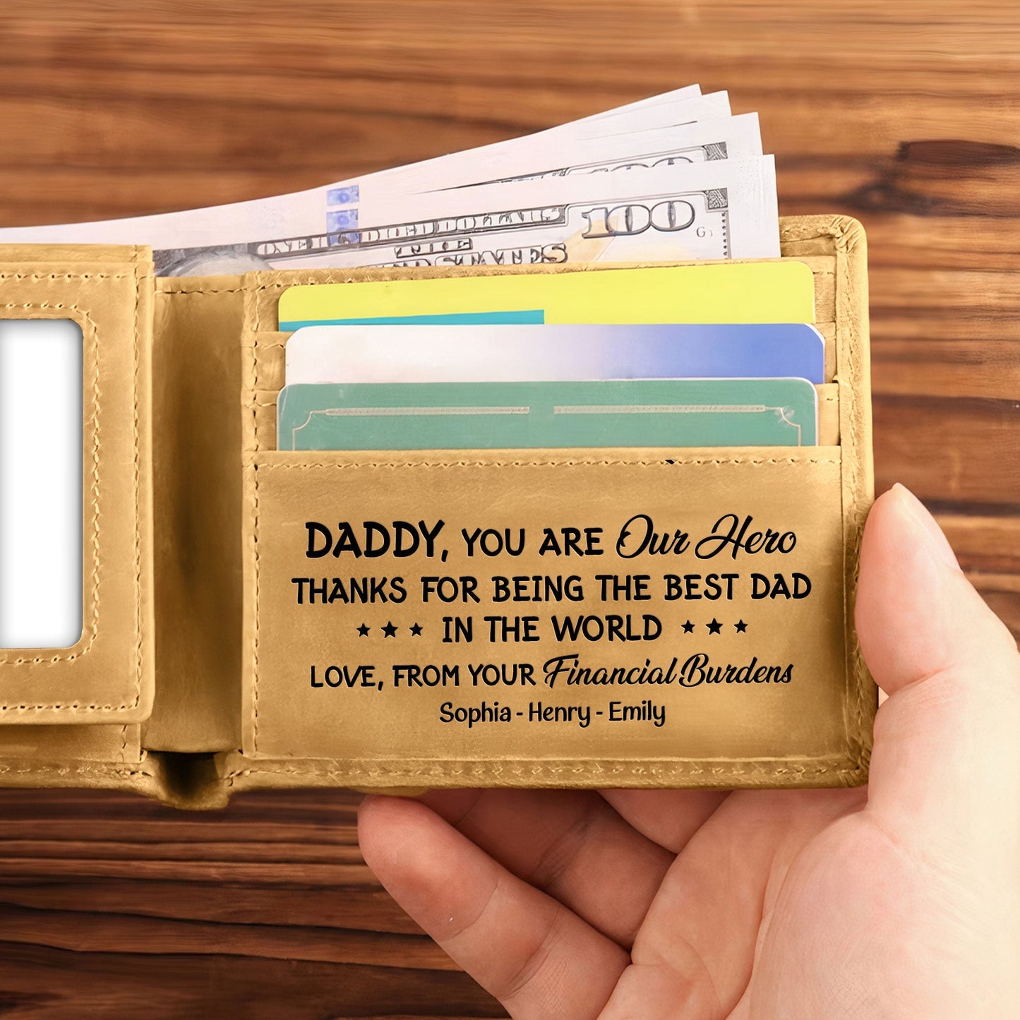 Personalized Leather Wallet - "Best Dad Ever" - Personalized Gift - Premium Leather Wallet from Concordia Style Boutique - Just $31.02! Shop now at Concordia Style Boutique