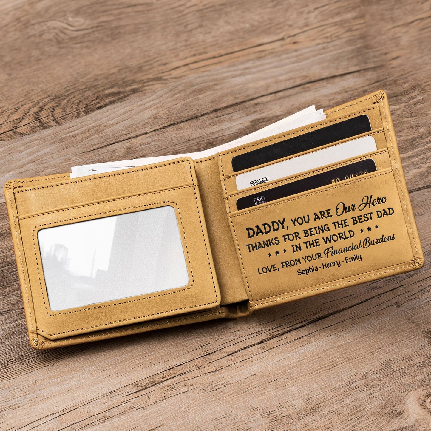Personalized Leather Wallet - "Best Dad Ever" - Personalized Gift - Premium Leather Wallet from Concordia Style Boutique - Just $31.02! Shop now at Concordia Style Boutique