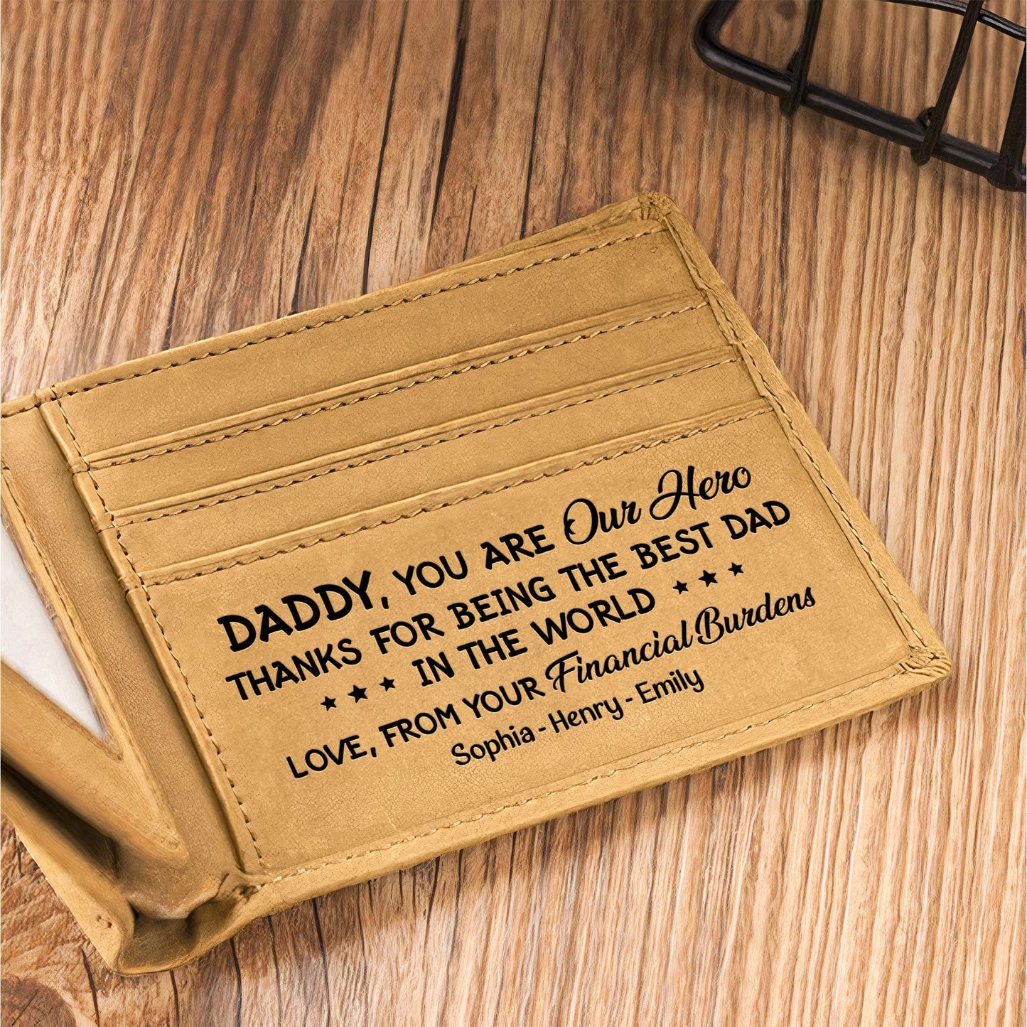Personalized Leather Wallet - "Best Dad Ever" - Personalized Gift - Premium Leather Wallet from Concordia Style Boutique - Just $31.02! Shop now at Concordia Style Boutique