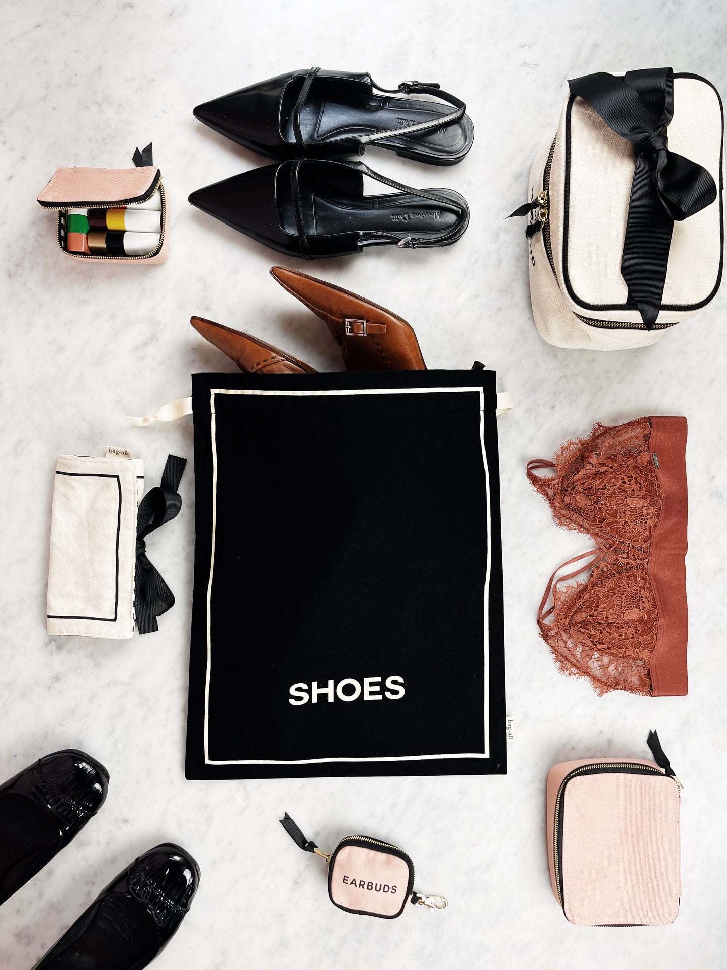Couture Shoe Travel Bag, Black - Concordia Style Boutique