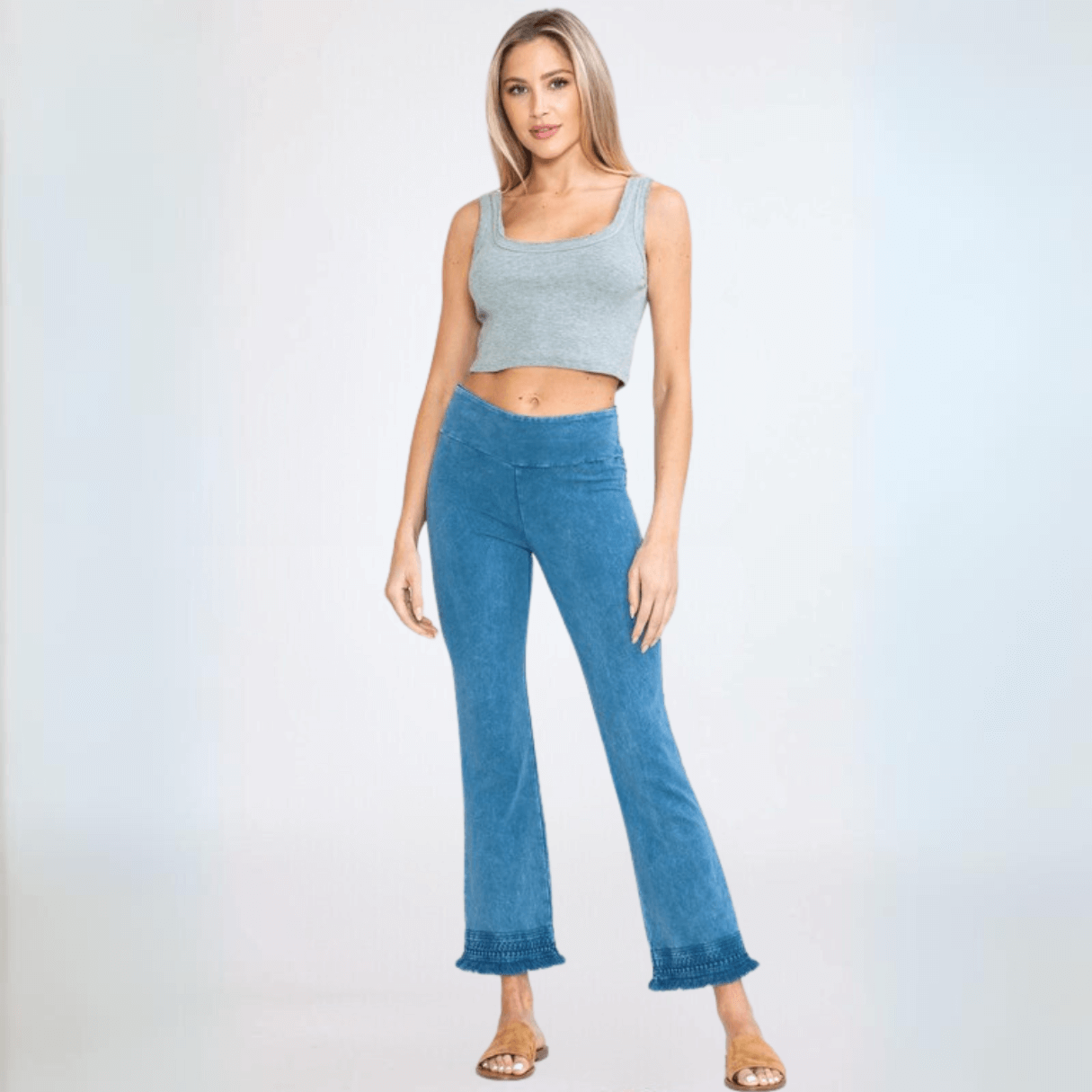 Crochet & Cropped Cotton Jeggings Made in USA - Concordia Style Boutique