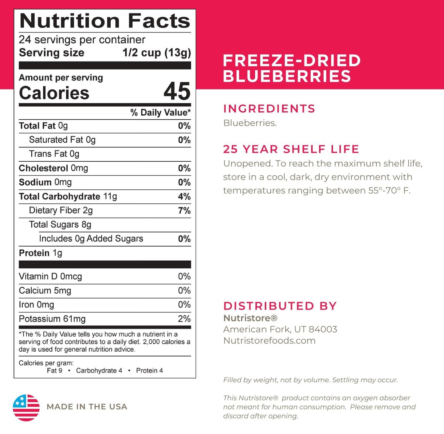 Blueberries Freeze Dried - #10 Can - Concordia Style Boutique