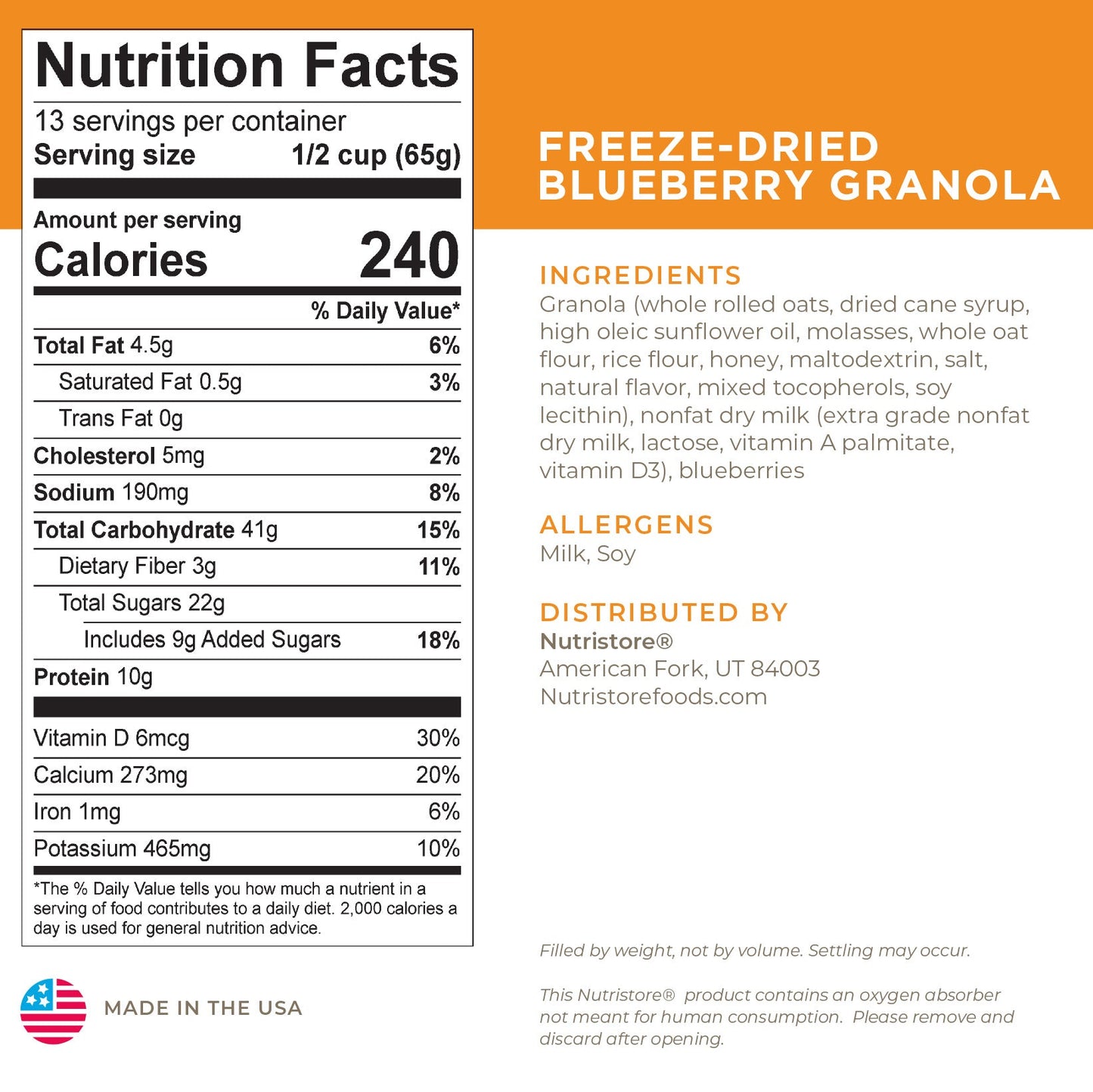 Blueberry Granola - #10 Can - Concordia Style Boutique