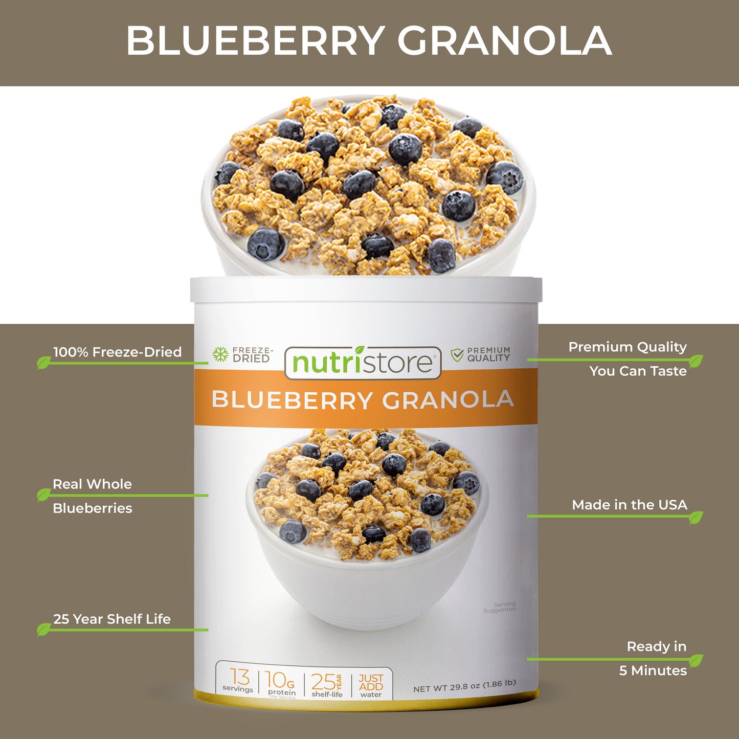 Blueberry Granola - #10 Can - Concordia Style Boutique