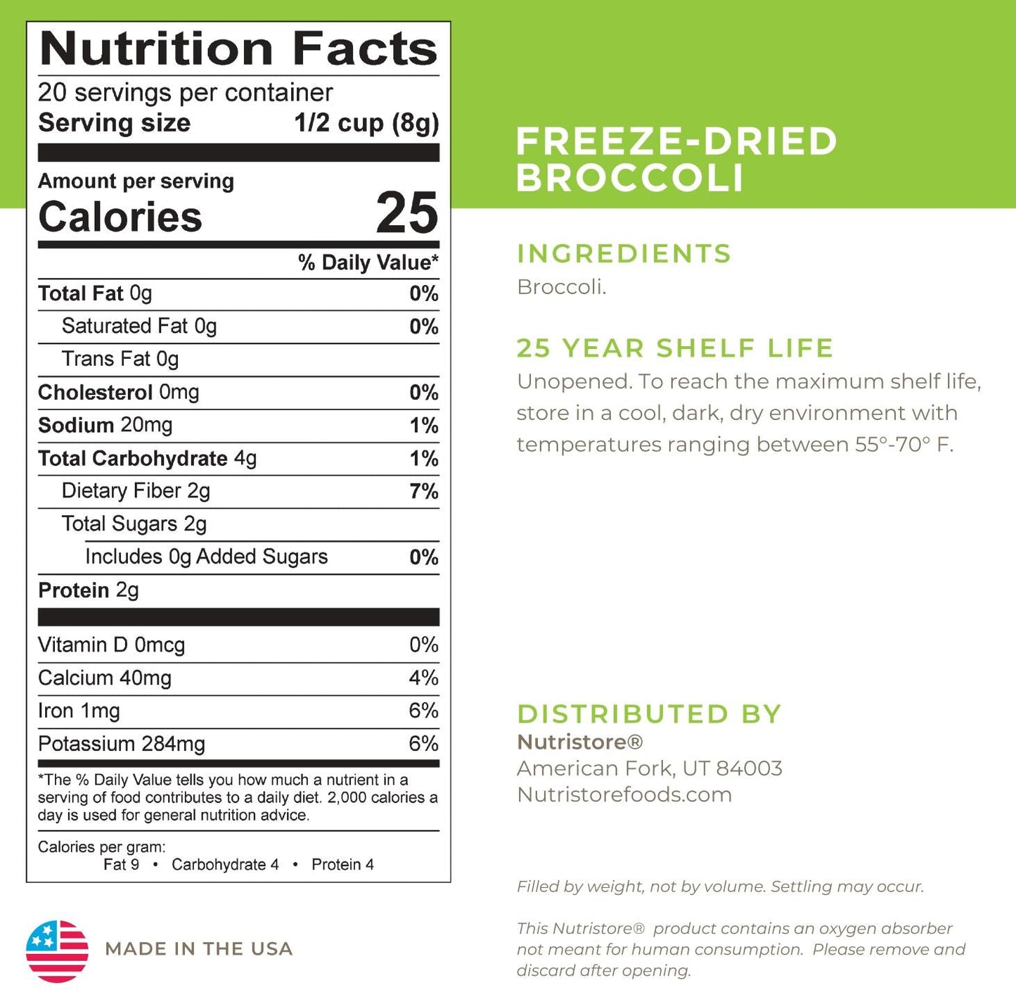 Broccoli Freeze Dried - #10 Can - Concordia Style Boutique