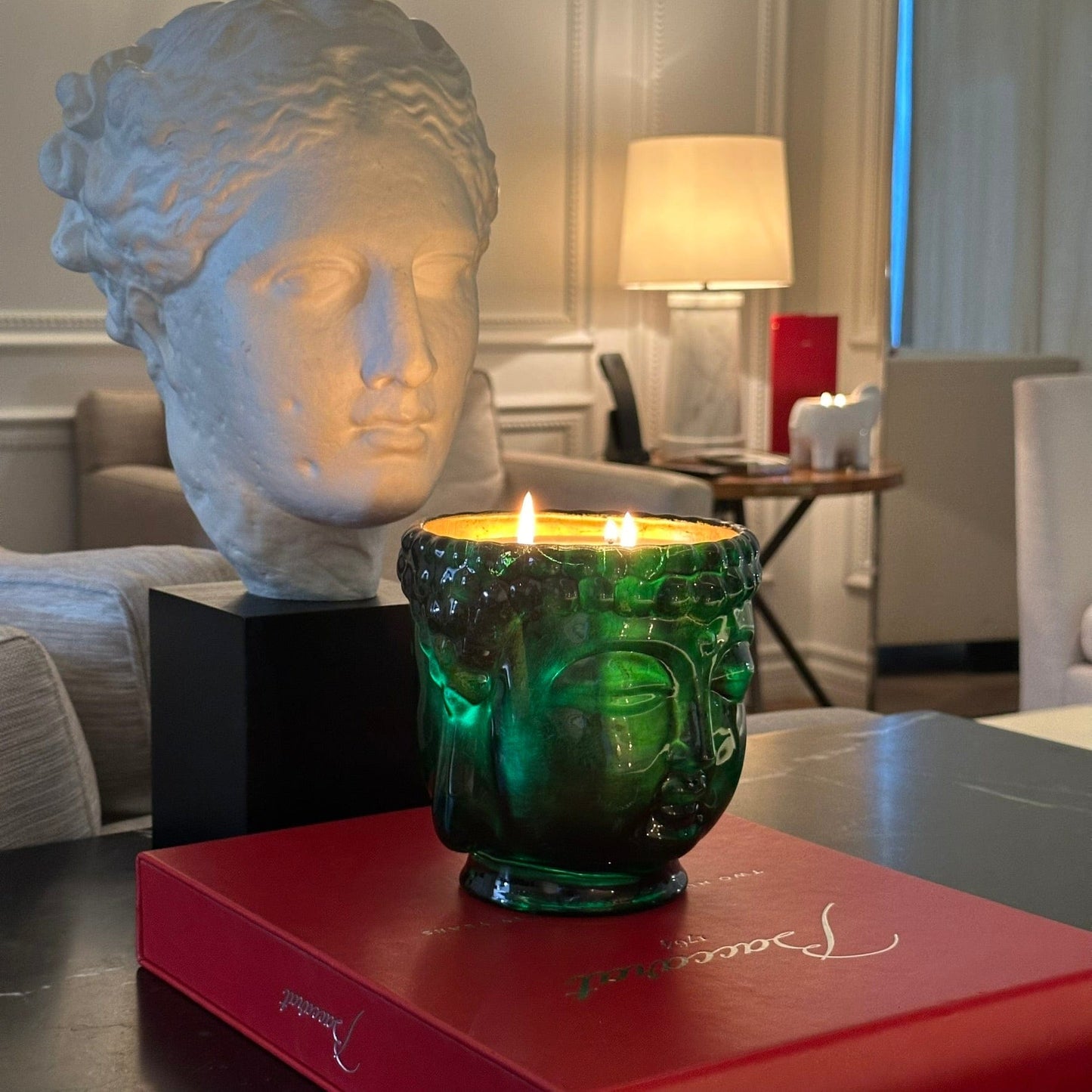 Cleopatra | 24K Gold Emerald Green Glass Buddha Royale - Concordia Style Boutique