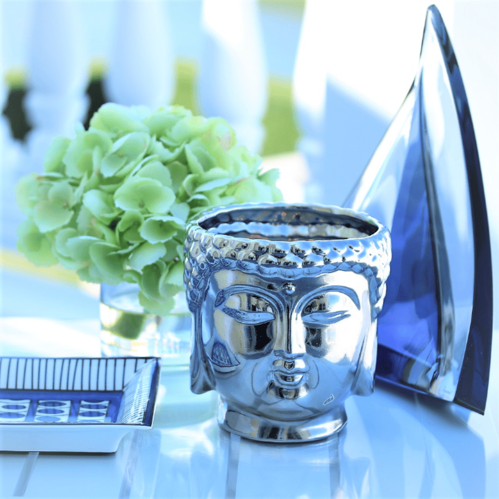 Silver Buddha Candle - Concordia Style Boutique