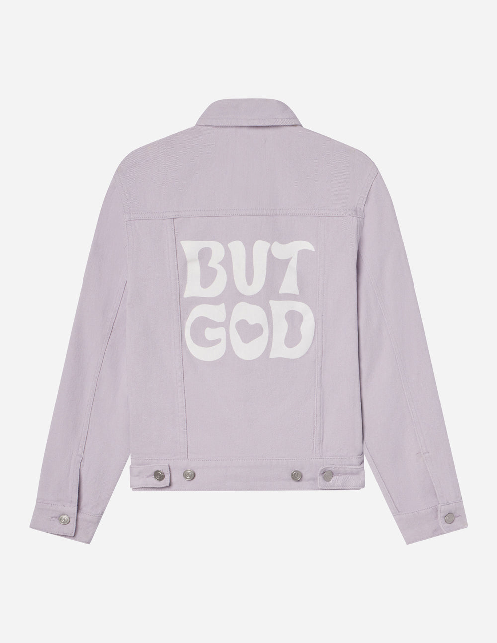 But God Cropped Denim Jacket - Concordia Style Boutique