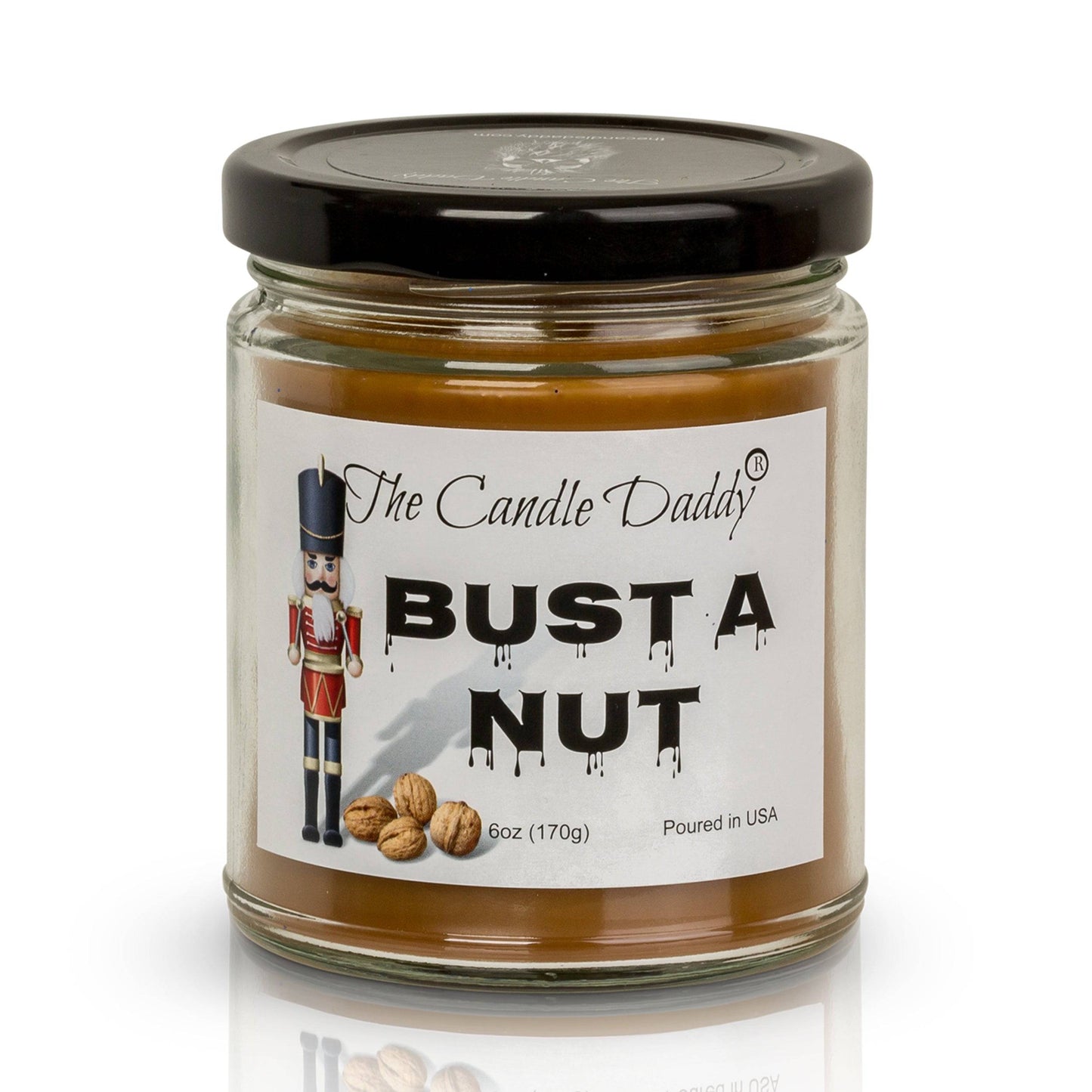 Bust A Nut Holiday Candle - Funny Banana Nut Bread Scented Candle - Funny Holiday Candle for Christmas, New Years - Long Burn Time, Holiday Fragrance, Hand Poured in USA - 6oz