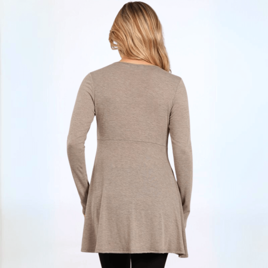 A Feminine Touch V-Neck A-Line Fit Tunic Made in USA - Concordia Style Boutique